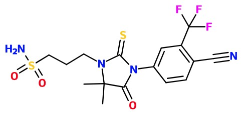 (image for) MC085292 3-{3-[4-Cyano-3-(trifluoromethyl)phenyl]-5,5-dimethyl-4-oxo-2-sulfanylideneimidazolidin-1-yl}propane-1-sulfonamide